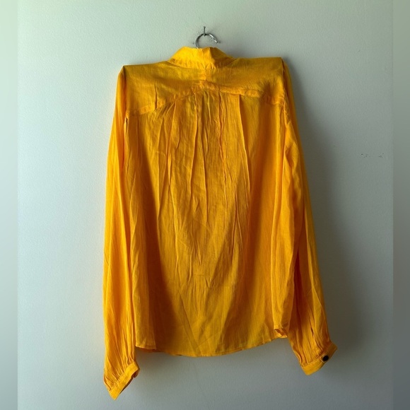 Rag & Bone yellow long sleeve top size S - Picture 5 of 5